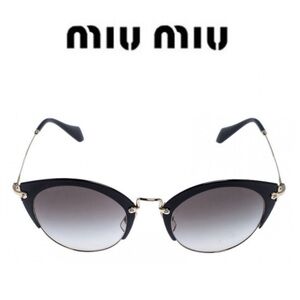 Miu Miu Black Gradient Bowline Sunglasses